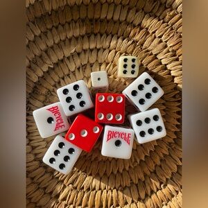 Red and White Dice Set